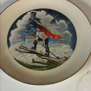 Patriotic Scene Decorative Plate
